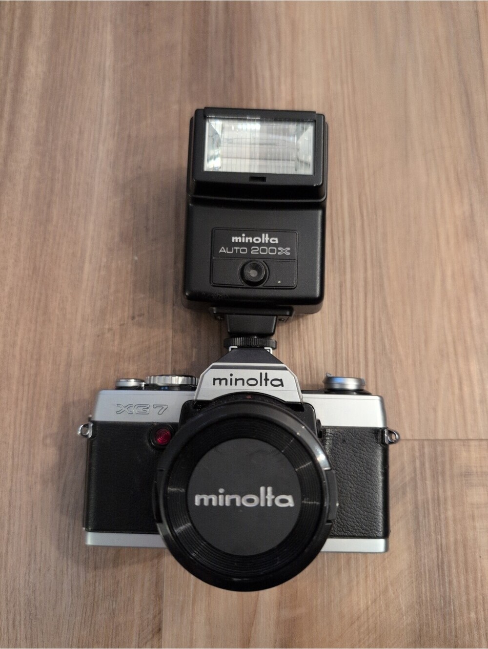 Minolta XG-7 35mm Camera W/ Auto 200x Flash And 50mm Lens - Tested